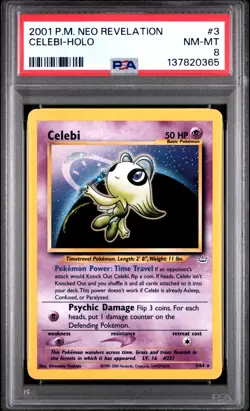 Celebi 3/64 2001 Holo - PSA 8 - Neo Revelation Set - Pokemon Card - Image 1