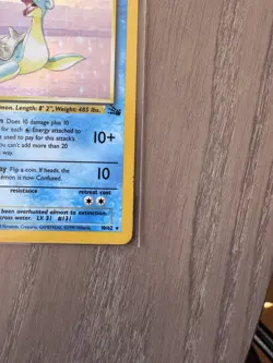 Lapras 10/62 Fossil Holo Pokemon Card MP - Image 3