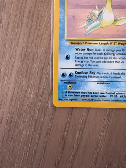 Lapras 10/62 Fossil Holo Pokemon Card MP - Image 4