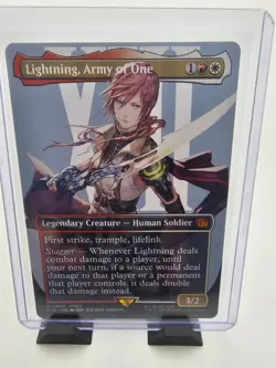 MTG Final Fantasy English Lightning, Army of One Borderless 0400 Non-Foil - Image 1