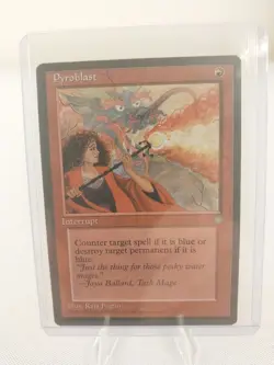 Vintage MTG Magic the Gathering Pyroblast Ice Age (#213) LP - Image 1