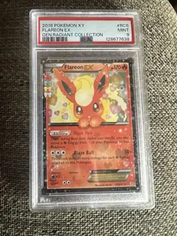 Pokemon TCG Radiant Collection 2016 Flareon EX Ultra Rare rc6/rc32 PSA 9 Mint - Image 1