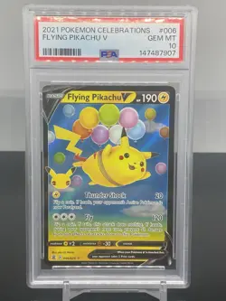 2021 POKEMON CELEBRATIONS #006 FLYING PIKACHU V PSA 10 - Image 1