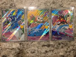 Pokemon TCG First Partner Illustration Collection Series 1 Alola Gen 7 Starters - Image 1