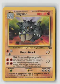 Rhydon #45/64 Jungle Unlimited Pokemon TCG LP - Image 1