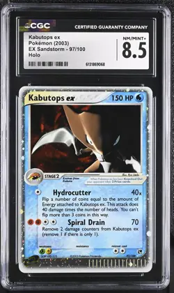 CGC 8.5 NM/MINT+ Kabutops EX 97/100 EX Sandstorm Holo Pokemon Card - Image 1