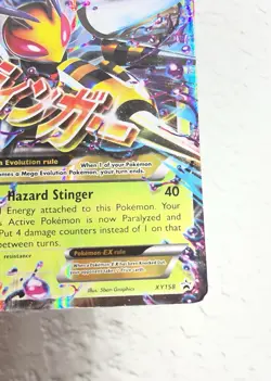 Pokemon Mega M Beedrill EX XY158 Black Star Promo Holo Ultra Rare - Image 5