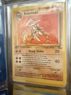 Pokemon TCG Kabutops Rare 1st Edition Fossil - Image 1