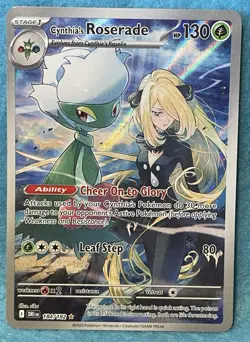 ✨Cynthia's Roserade 184/182 Sv10 Destined Rivals Full Art Holo Pokemon TCG✨ - Image 1