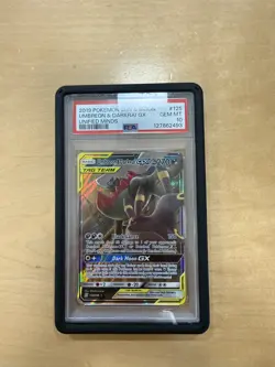 2019 Pokemon Sun & Moon Unified Minds 125 Umbreon Darkrai GX PSA 10 145130843 - Image 1