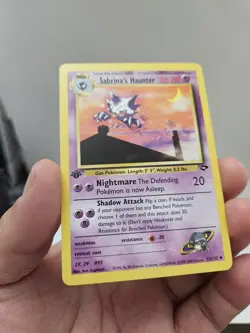 SABRINA'S HAUNTER 55/132 Gym Challenge 1st EDITION Pokemon TCG card LP - Image 2