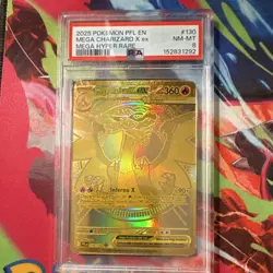 Pokemon Mega Charizard X ex 130/094 Me02 Phantasmal Flames Mega Hyper Rare PSA 8 - Image 1