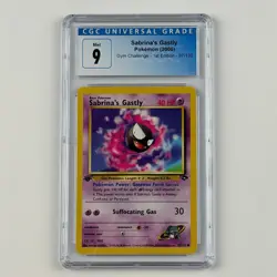 Sabrina's Gastly 1st Edition 97/132 CGC 9 Mint TCG Pokemon Gym Challenge 2000 - Image 1