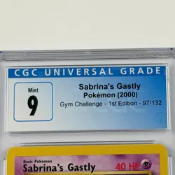 Sabrina's Gastly 1st Edition 97/132 CGC 9 Mint TCG Pokemon Gym Challenge 2000 - Image 2