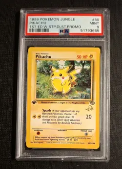 PSA 9 Pokemon Promo Pikachu Jungle 1st Ed. W Stamp 60/64 - Image 1