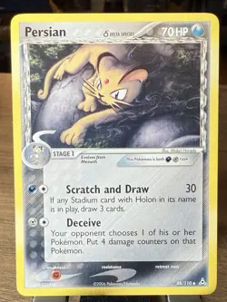 Pokemon Persian (Delta Species) 48/110 Holon Phantoms English - NM - Image 1
