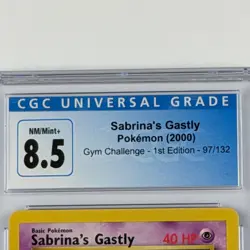 Pokemon Sabrina's Gastly 1st Edition Gym Challenge 97/132 CGC 8.5 NM/Mint+ 2000 - Image 2
