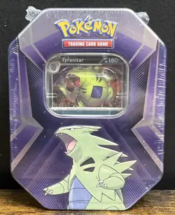 Pokemon TCG Tyranitar Triple Whammy Tin Factory Sealed 2024 NIB - Image 1