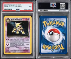 2000 POKEMON ROCKET #1 DARK ALAKAZAM-HOLO PSA 7 NM - Image 3