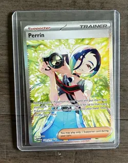 Pokemon Perrin Full Art Trainer-Supporter Holo 220/167 Twilight Masquerade SIR - Image 1