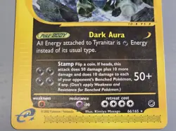 Pokemon Base Set Expedition #66/165 non-holo TYRANITAR **not played** - Image 3