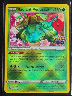 Radiant Venusaur 004/078 (Radiant Rare) Pokemon GO Near Mint - Image 1