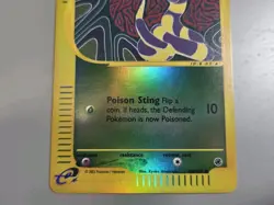 Pokemon Base Set Expedition #108/165 Reverse Holo EKANS ""hasn't been played"" - Image 3