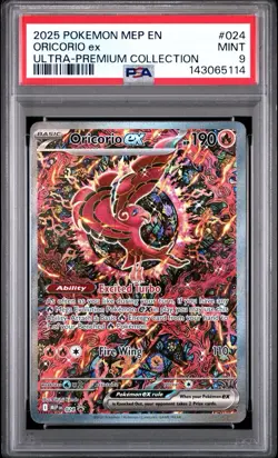 2025 POKEMON MEP EN-ME BLACK STAR PROMO #024 ORICORIO EX PSA 9 - Image 1