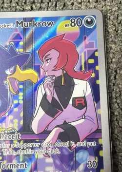 Pokemon TCG Team Rocket’s Murkrow 200/182 Destined Rivals Illustration Rare - Image 3