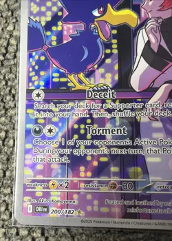 Pokemon TCG Team Rocket’s Murkrow 200/182 Destined Rivals Illustration Rare - Image 5