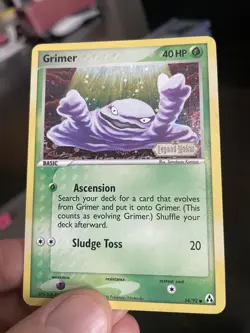 Pokemon Legend Maker Grimer 54/92 Stamped Reverse Holo, LP - Image 3