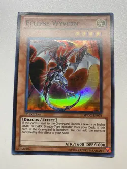Yugioh Eclipse Wyvern Super Rare 1st Edition SDDC-EN003 MP - Image 1