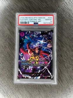2026 ONE PIECE OP14-EB04 EN EUSTASS "CAPTAIN" KID SPECIAL ALTERNATE ART PSA 10 - Image 1
