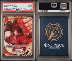 ONE PIECE OP05 AWAKENING OF THE NEW ERA #012 LUFFY ODA SIGNATURE 1ST ANNIV PSA 9 - Image 3