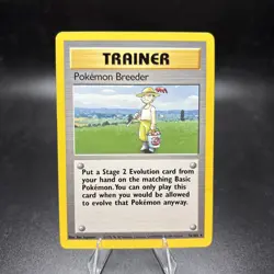 Pokemon TCG Trainer Card Pokemon Breeder Base Set Rare 76/102 NM/LP -j - Image 1