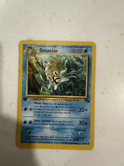 Kabutops 9/62 Fossil Holo Rare Stage 2 Pokemon Card HP 60 English - Image 1