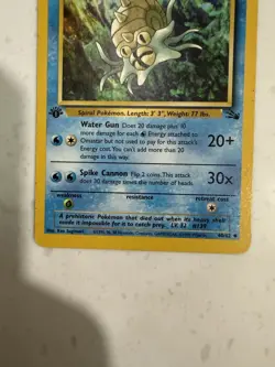 Kabutops 9/62 Fossil Holo Rare Stage 2 Pokemon Card HP 60 English - Image 3