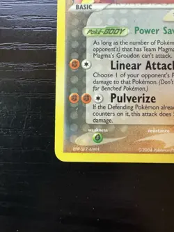 Pokemon Card - Team Magma's Groudon Team Magma vs Team Aqua 9/95 Rare Non-Holo - Image 4