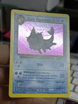 #2 Dark Vaporeon 9/110 Legendary Collection 2002 Holo Nintendo Pokemon Card TCG - Image 5