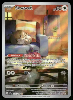 Pokemon Cards Skwovet 222/198 Scarlet & Violet Illustration Rare NM - Image 1