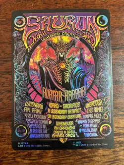 Sauron, the Dark Lord (Borderless Poster) Foil MTG LTR Card #744 Unplayed NM - Image 1