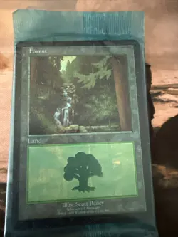 1x MTG Euro Land Blue Pack Promo Booster Sealed Plains, Island, Swamp, Forest - Image 1