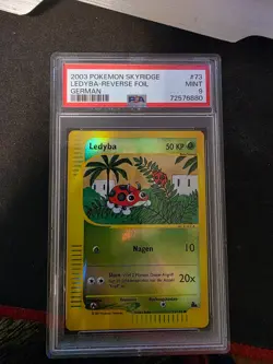 2003 Pokemon Skyridge Ledyba 73 Reverse Foil PSA 9 Mint Deutsch - Image 1