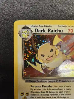 Pokemon Dark Raichu 83/82 Team Rocket - HOLO - Eng - Vintage - GD/EX - Image 3