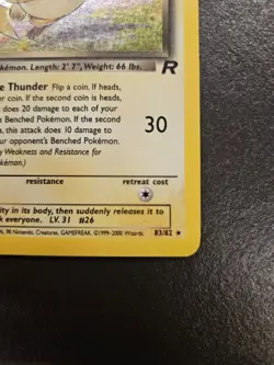 Pokemon Dark Raichu 83/82 Team Rocket - HOLO - Eng - Vintage - GD/EX - Image 5