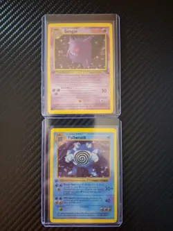 Poliwrath And Gengar Pokemon Cards Lot - Image 1