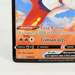 Cinderace V 018/072 Shining Fates Pokemon TCG Ultra Rare Card NM - Image 5