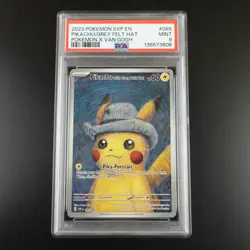 PSA 9 Pikachu with Grey Felt Hat SVP 085 Pokemon Van Gogh Graded Card - Image 1