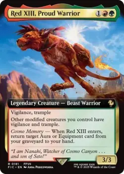 Red XIII, Proud Warrior (Extended Art) -Foil Near Mint MTG - Image 1