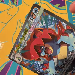 Mega Feraligatr EX Full Art Holo Rare Pokemon Card 370 HP 200+ Attack - Image 3